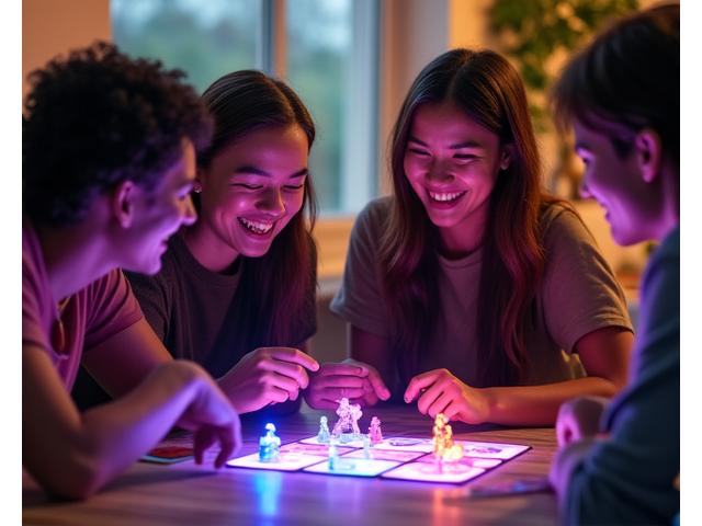 Alex and Sarah Chen, GameVault founders, sharing a laugh over a board game
