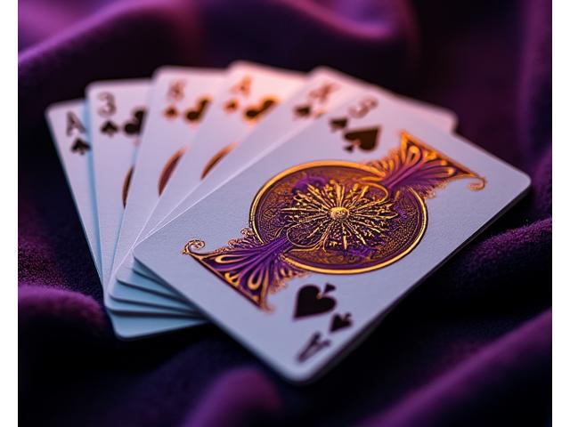 Deck of elegantly designed playing cards featuring a phoenix motif